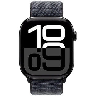 Apple Watch Series 10 GPS 46mm Jet Black Aluminum Case with Ink Sport Loop