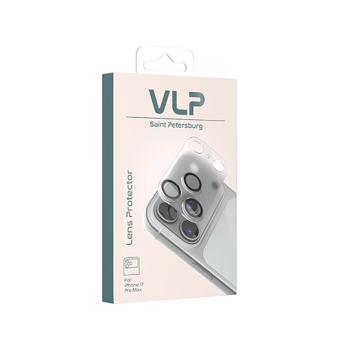 Стекло защитное VLP Lens Protector для камеры iPhone 17 ProMax, с черной рамкой