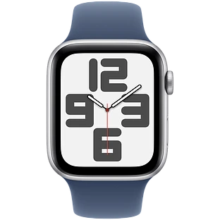 Apple Watch SE 2 (2024) GPS 44mm Silver Aluminium Case with Denim Sport Band - S/M Apple Watch SE 2 (2024) GPS 44mm Silver Aluminium Case with Denim Sport Band - S/M