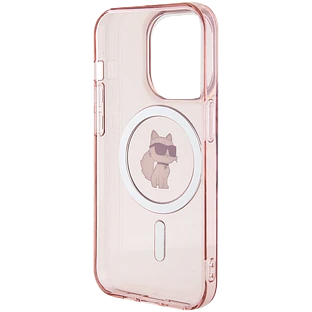Lagerfeld для iPhone 15 Pro чехол PC/TPU NFT Choupette Hard Pink (MagSafe) Lagerfeld для iPhone 15 Pro чехол PC/TPU NFT Choupette Hard Pink (MagSafe)