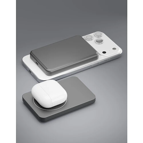 Аккумулятор внешний VLP LITE Power Snap 5000 mAh, 3A, MagSafe, USB-C, черный