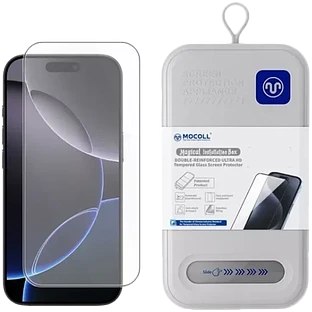 Защитное стекло MOCOLL 2.5D iPhone 16 Pro Max + Установочный комплект Защитное стекло MOCOLL 2.5D iPhone 16 Pro Max + Установочный комплект