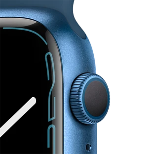 Apple Watch Series 7 GPS  Спортивный ремешок цвета «синий омут», 45мм, бу, Синий