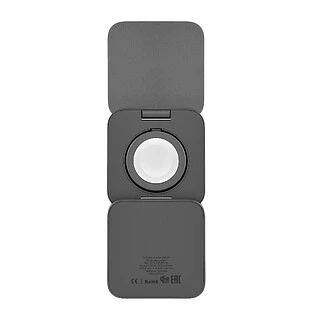 Беспроводное зарядное устройство uBear Balance Slim, 3-в-1, с поддержкой MagSafe, Qi2.2, цвет: серый космос