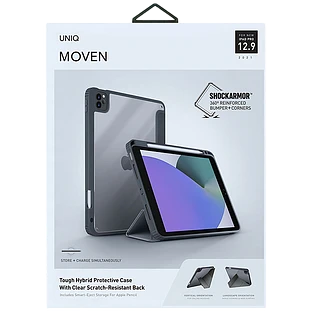 Чехол Uniq для iPad Pro 12.9 (2021) Moven Anti-microbial Grey