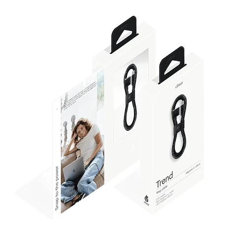 Зарядный кабель зарядный uBear Trend Cable MagSafe 2.4м, черный