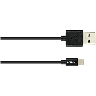 Кабель Canyon USB-A - Lightning MFI, 1м, Черный