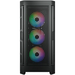 Корпус COUGAR GAMING Midi Tower,  ATX, 10 слотов, Разъем для гарнитуры, USB, USB 3.0, USB 2.0, Защитное антивандальное закаленное стекло, Power Button, Кнопка управления RGB, Светодиодный индикатор, PSU optional, Window, Поддержка системы жидкостного охла