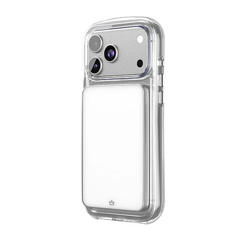 Чехол защитный VLP Bubble Case с MagSafe для iPhone 17 Pro Max, белый