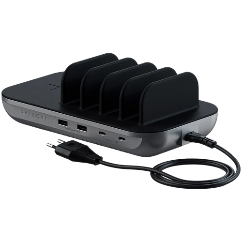 Зарядная станция Satechi Dock5 Multi-Device Charging Station with Wireless Charging. Цвет: серый кос