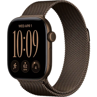 Apple Watch Series 12, GPS, 42mm, Dark Bronze Aluminium Case with Dark Bronze Milanese Loop