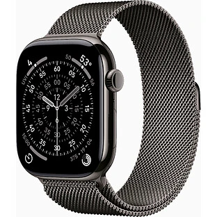 Apple Watch Series 11, GPS + Cellular, 46mm, Slate Titanium Case with Slate Milanese Loop - M/L