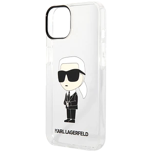 Lagerfeld для iPhone 14 чехол PC/TPU NFT Karl Ikonik Hard Transparent Lagerfeld для iPhone 14 чехол PC/TPU NFT Karl Ikonik Hard Transparent