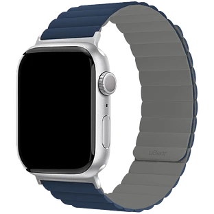 Ремешок uBear Mode для Apple Watch M/L (42, 44, 45, 49 мм), силиконовый, синий/серый