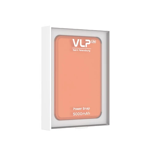 Аккумулятор внешний VLP LITE Power Snap 5000 mAh, 3A, MagSafe, USB-C, оранжевый