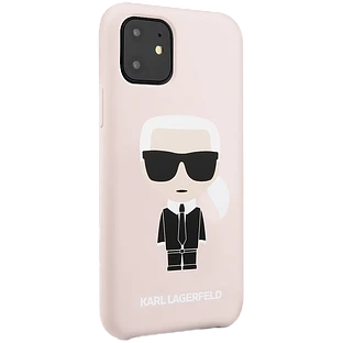 Чехол Lagerfeld для iPhone 11 Liquid silicone Iconic Karl Hard Pink Чехол Lagerfeld для iPhone 11 Liquid silicone Iconic Karl Hard Pink