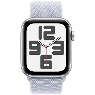 Apple Watch SE 2 (2024) GPS 40mm Silver Aluminium Case with Blue Cloud Sport Loop Band Apple Watch SE 2 (2024) GPS 40mm Silver Aluminium Case with Blue Cloud Sport Loop Band