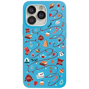 Чехол защитный VLP' Art Collection для iPhone 13 Pro  Winter  голубой