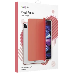 Обложка Smart Folio VLP Dual Folio  Коралловая для iPad Pro 12,9 дюйма (5-го поколения)