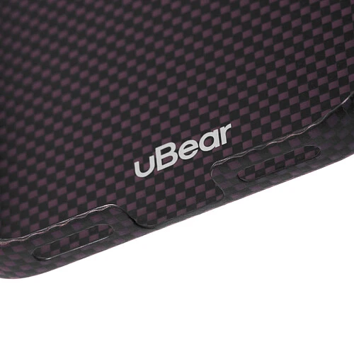 Чехол защитный uBear Supreme Case для iPhone 18 Pro Max, ультратонкий, материал Кевлар, MagSafe совместимый, бургунди (клетчатый)