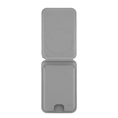 Магнитный кардхолдер uBear Fold, эко-кожа, серый