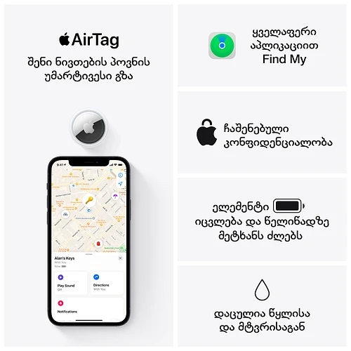 Метка Apple AirTag (1 шт)