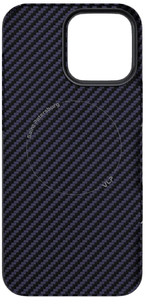 Чехол защитный "vlp" Kevlar Case с MagSafe для iPhone 16 Pro, темно-синий