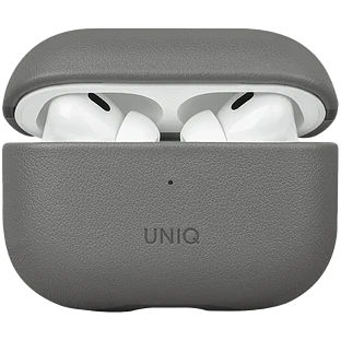 Uniq для Airpods Pro 2 чехол Lyden DS Leatherette with handstrap Rhino Grey/Black