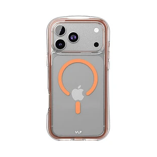Чехол защитный VLP Bubble Case с MagSafe для iPhone 17 Pro Max, оранжевый