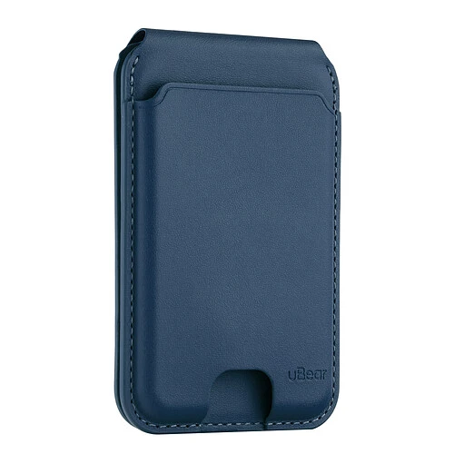 Магнитный кардхолдер uBear Fold, эко-кожа, темно-синий