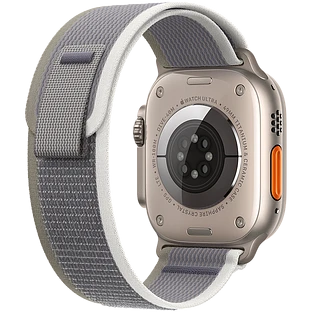 Apple Watch Ultra 2 2024 GPS + Cellular 49mm Natural Titanium Case with Green/Grey Trail Loop - S/M