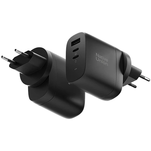 FAST-PD67-BLK-2CA NATIVE UNION FAST GAN CHARGER PD 67W, сетевое зарядное устройство (2xUSB-C+1хUSB-A