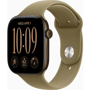 Apple Watch Series 12, GPS, 46mm, Dark Bronze Aluminium Case with Olive Sport Band - S/M