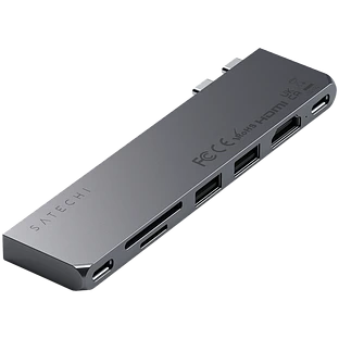 Адаптер Satechi USB-C Pro Hub Slim Adapter. Цвет: серый космос