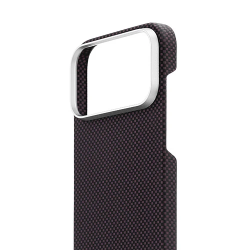Чехол защитный uBear Supreme Case для iPhone 18 Pro Max, ультратонкий, материал Кевлар, MagSafe совместимый, бургунди (клетчатый)