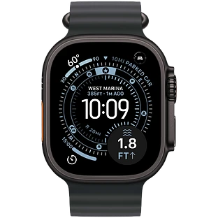 Apple Watch Ultra 3, GPS + Cellular, 49mm, Black Titanium Case with Black Ocean Band - One Size Apple Watch Ultra 3, GPS + Cellular, 49mm, Black Titanium Case with Black Ocean Band - One Size