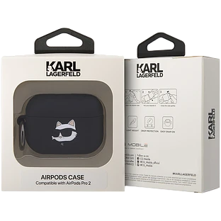 Чехол LAGERFELD NFT 3D  Чёрный для AirPods Pro (Gen2)