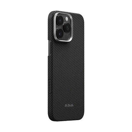 Чехол для телефона Pitaka Edge Ultra-Slim Case Twill 600D with PitaTap for iPhone 16 Pro - Black/Grey
