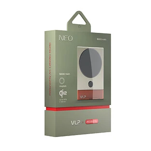 Аккумулятор внешний VLP NEO MagSafe, Qi2, 5000 mAh SSB, 3A, USB-C, Amber Gray