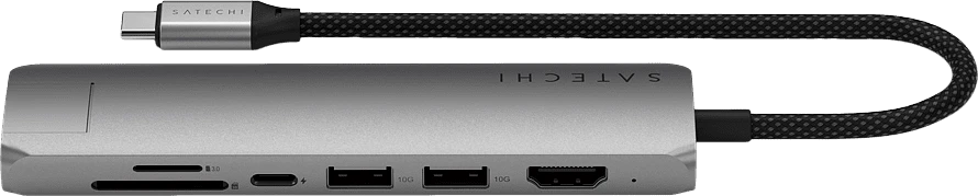 Адаптер Satechi 7-in-1 USB-C Slim Multiport Adapter with Ethernet, Space Gray