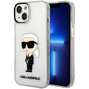 Lagerfeld для iPhone 14 чехол PC/TPU NFT Karl Ikonik Hard Transparent Lagerfeld для iPhone 14 чехол PC/TPU NFT Karl Ikonik Hard Transparent