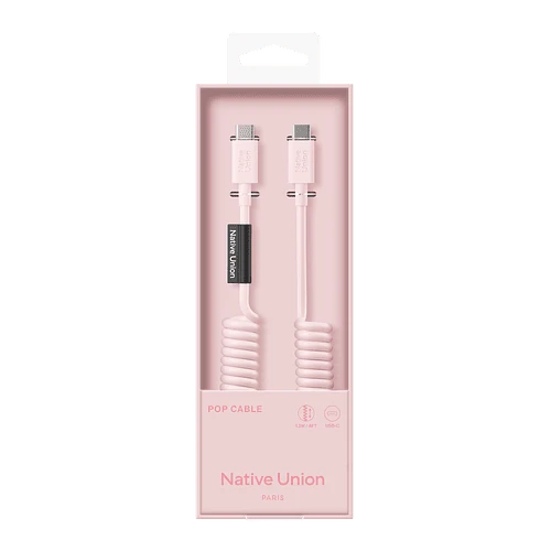 Кабель Native Union POP CABLE, кабель зарядный USB-C/USB-C, 60W, длина 1,2 м., цвет: розовый