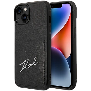 Lagerfeld для iPhone 14 чехол PU Signature logo with Cardslot Hard Black Lagerfeld для iPhone 14 чехол PU Signature logo with Cardslot Hard Black