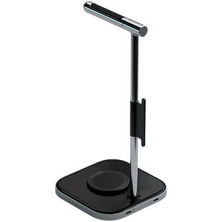 Подставка для наушников с беспроводной зарядкой Satechi 2-in-1, 7,5 Вт, Серый космос