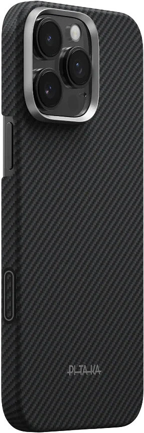 Чехол для телефона Pitaka Edge Ultra-Slim Case Twill 600D with PitaTap for iPhone 16 Pro Max - Black/Grey