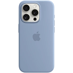 Чехол iPhone 15 Pro Silicone Case with MagSafe - Winter Blue Model A3125 MT1L3ZM/A Чехол iPhone 15 Pro Silicone Case with MagSafe - Winter Blue Model A3125 MT1L3ZM/A
