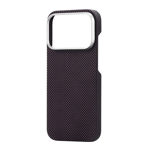 Чехол защитный uBear Supreme Case для iPhone 18 Pro, ультратонкий, материал Кевлар, MagSafe совместимый, бургунди (клетчатый)