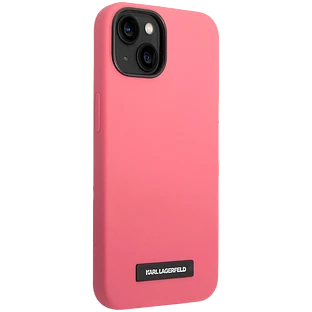 Lagerfeld для iPhone 14 Pro чехол Liquid silicone Plaque logo Hard Fuchsia (MagSafe) Lagerfeld для iPhone 14 Pro чехол Liquid silicone Plaque logo Hard Fuchsia (MagSafe)