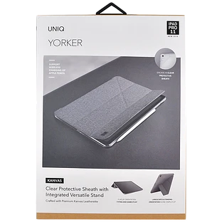 Чехол UNIQ Yorker Kanvas Plus  Серый для iPad Pro 11 дюймов (1-го поколения)