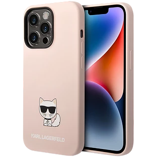 Lagerfeld для iPhone 14 Pro чехол Liquid silicone Choupette body Hard Pink Lagerfeld для iPhone 14 Pro чехол Liquid silicone Choupette body Hard Pink